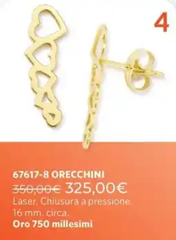 Cristian Lay Orecchini Oro 750 millesimi offerta