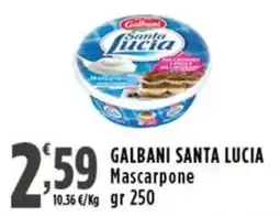 Rossotono Carrefour Galbani Santa Lucia Mascarpone offerta