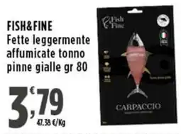 Rossotono Carrefour Fish&Fine Fette leggermente affumicate tonno pinne gialle offerta