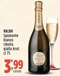 Rossotono Carrefour Valdo spumante bianco ribolla gialla brut offerta