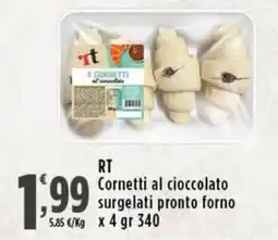 Rossotono Carrefour RT Cornetti al cioccolato offerta
