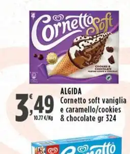 Rossotono Carrefour Algida Cornetto soft vaniglia offerta