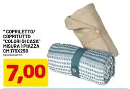 DPiù Copriletto/Copritutto "Colori di Casa" offerta