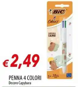 Galassia Bic Penna 4 Colori Decorato Capybara offerta