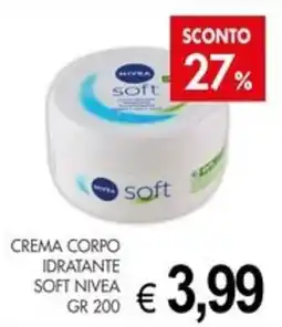 PrestoFresco Crema corpo idratante soft nivea offerta