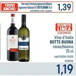 Talento Professional Store Botte buona vino d'italia rosso/bianco offerta