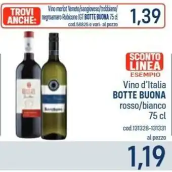 Botte buona vino d'italia rosso/bianco