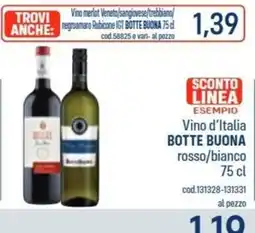 Talento Professional Store Vino d'Italia BOTTE BUONA rosso/bianco offerta