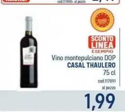 Talento Professional Store Vino montepulciano DOP Casal Thaulero offerta