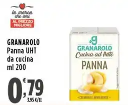 Rossotono Carrefour Granarolo Panna UHT da cucina offerta