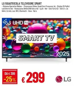 IperFamila LG 55UA751COLA TELEVISORE SMART offerta