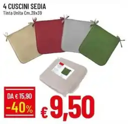 IperFamila Cuscini sedia offerta