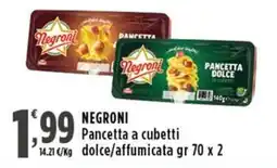 Rossotono Carrefour Negroni Pancetta a cubetti dolce/affumicata offerta