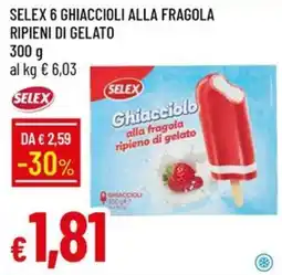 IperFamila Ghiacciolo alla fragola ripieno di gelato offerta