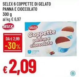 IperFamila Selex coppette di gelato panna e cioccolato offerta