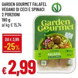 IperFamila Garden Gourmet Falafel Vegano di Ceci e Spinaci offerta