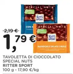 Orvea Tavoletta di cioccolato special nuts Ritter Sport offerta