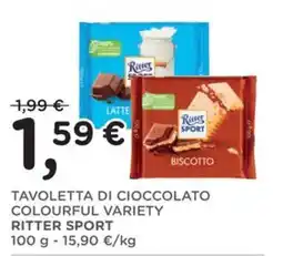 Orvea Tavoletta di cioccolato colourful variety Ritter Sport offerta