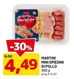 DPiù Martini mini spiedini di pollo offerta