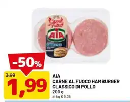 DPiù AIA carne al fuoco hamburger classico di pollo offerta