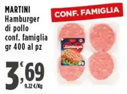 Rossotono Carrefour Martini hamburger di pollo offerta