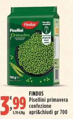 Rossotono Carrefour Findus Pisellini primavera offerta