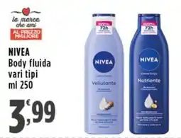 Rossotono Carrefour NIVEA Body fluida offerta