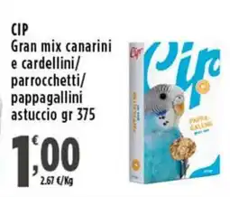 Rossotono Carrefour CIP Gran mix canarini e cardellini/ parrocchetti/ pappagallini astuccio offerta