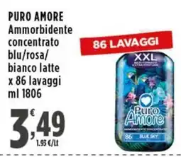 Rossotono Carrefour Ammorbidente concentrato Puro Amore offerta