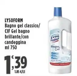 Rossotono Carrefour Lysoform bagno gel classico offerta