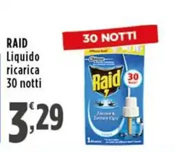 Rossotono Carrefour Raid Liquido ricarica offerta