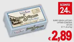 PrestoFresco Burro senza lattosio Latteria Soresina offerta