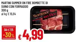 IperFamila Martini Summer on Fire bombette di suino con formaggio offerta