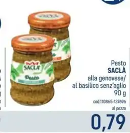 Talento Professional Store Saclà Pesto alla genovese/ al basilico senz'aglio offerta