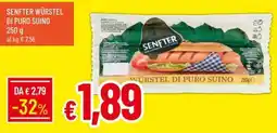 IperFamila Senfter würstel di puro suino offerta