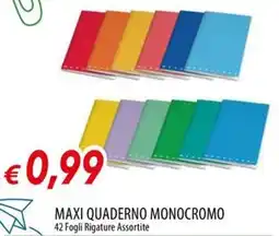 Galassia Maxi quaderno monocromo offerta