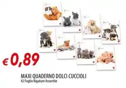 Galassia Maxi quaderno dolci cuccioli offerta