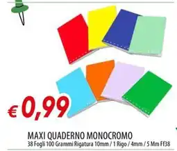 Galassia Maxi quaderno monocromo offerta