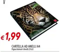 Galassia Cartella ad anelli A4 Pigna Animal offerta