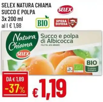 Succo e polpa di albicocca Natura Chiama Selex