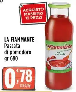 Rossotono Carrefour La Fiammante Passata di pomodoro offerta