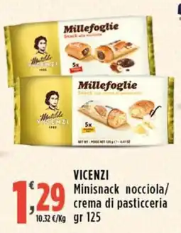 Rossotono Carrefour Millefoglie Minisnack nocciola/crema di pasticceria offerta
