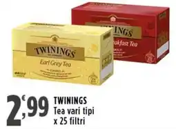 Rossotono Carrefour Twinings Tea vari tipi offerta