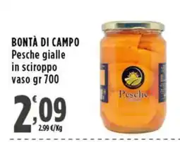 Rossotono Carrefour Bontà di campo Pesche gialle offerta