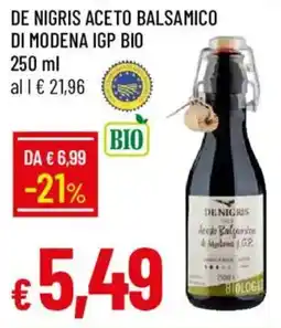 Galassia De Nigris Aceto Balsamico di Modena IGP Bio offerta