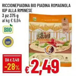 IperFamila Riccione Piadina Bio Piadina Romagnola IGP alla Riminese offerta