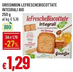 IperFamila GrissinBon le Fresche Biscottate Integrali Bio offerta