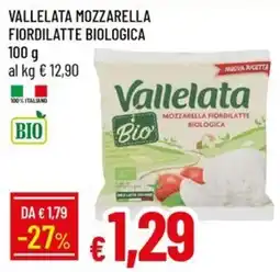 IperFamila Vallelata Mozzarella Fiordilatte Biologica offerta