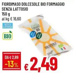 IperFamila Fiordimaso Dolcesole bio formaggio senza lattosio offerta