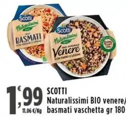 Rossotono Carrefour Scotti Naturalissimi BIO venere/basmati vaschetta offerta